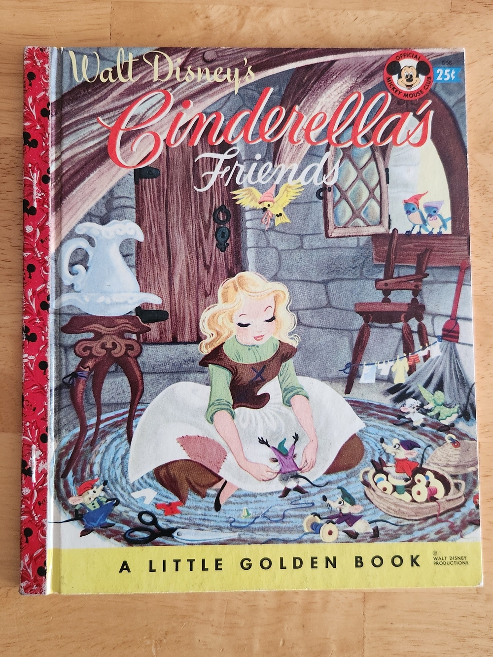Walt Disney’s Cinderella’s Friends Mickey Mouse Club Book First Edition 1950 D58